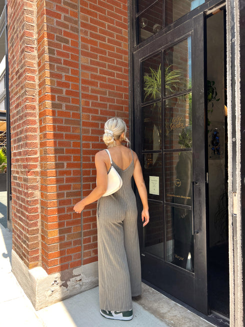 Everyday Ease Ribbed Jumpsuit// Olive *RESTOCKED*